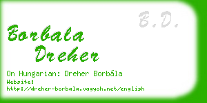 borbala dreher business card